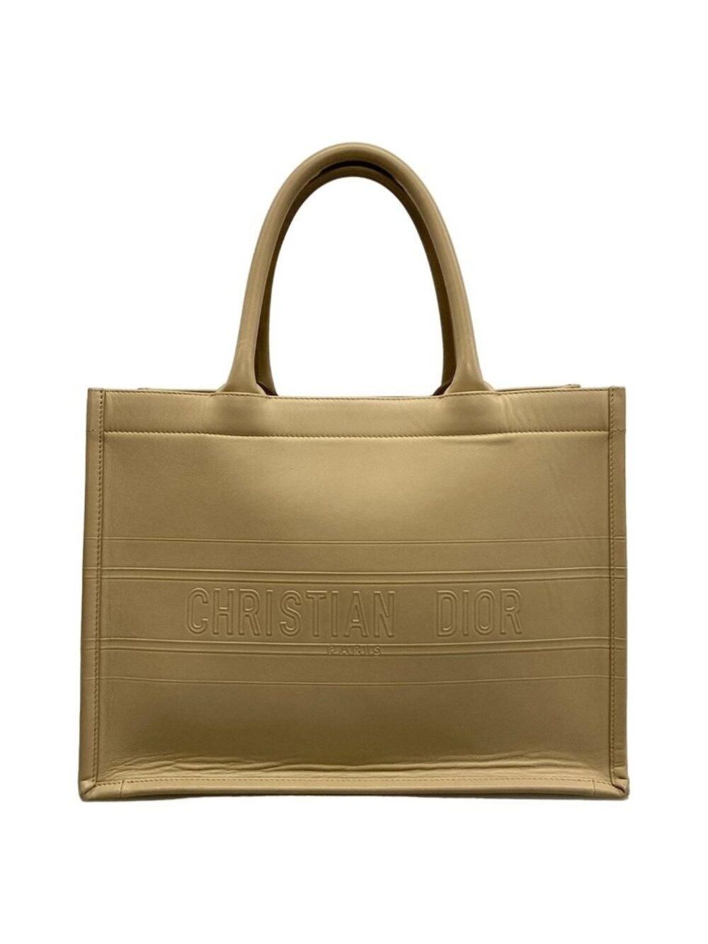 Dior Tote Bag Book Medium Vintage Small Beige